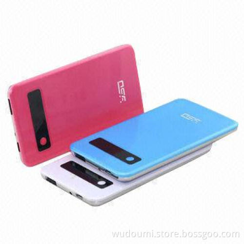 Power bank with LED screen indicator and polymer battery